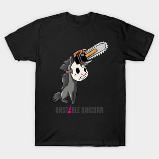 Unstable Unicorn, Chainsaw, Halloween T-Shirt